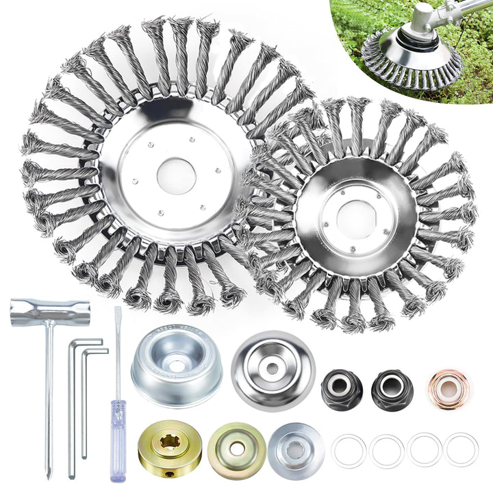 Unkrautbürste für Freischneider mit 25,4mm Bohrung (8"und 6") Wildkrautbürste für Motorsense Rasentr