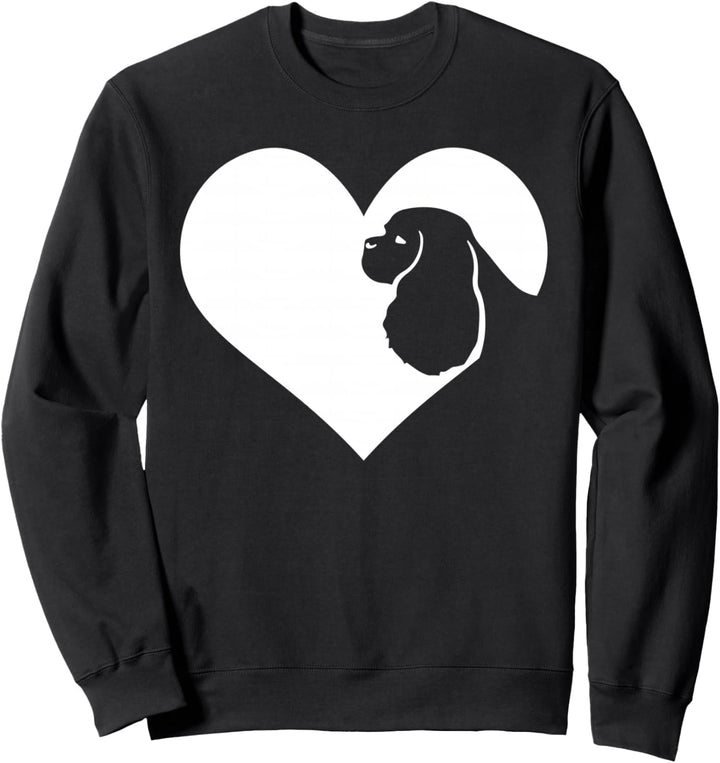CKC Herz Silhouette Cavalier King Charles Spaniel Sweatshirt