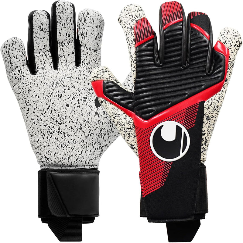uhlsport Unisex Jugend Powerline Supergrip+ Hn Fussball Torwarthandschuhe 8 schwarz/rot/weiss, 8 sch