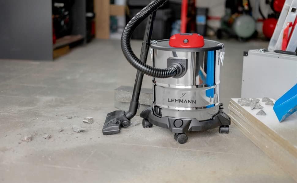 Lehmann Haddo Industriestaubsauger 2000W | Aschesauger für Kamin mit Doppelfilteranlage | Kaminsauge