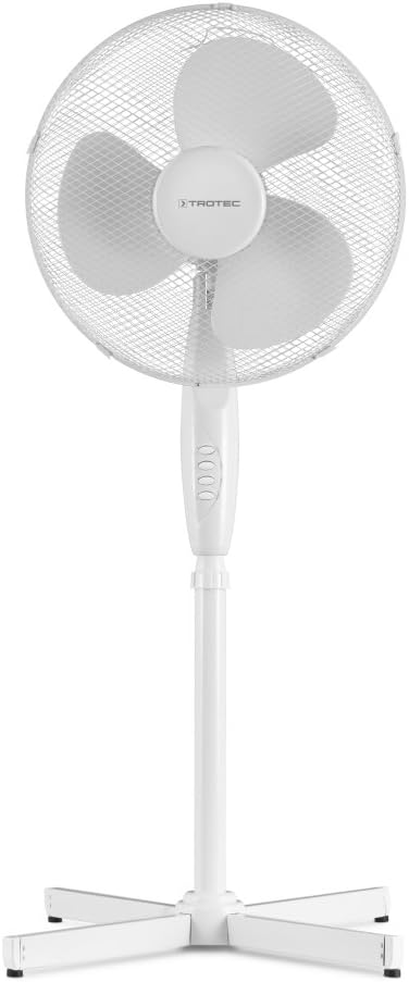 TROTEC Standventilator TVE 16 – 50 Watt, oszillierend 90°, 3 Stufen, Ø 40 cm, höhenverstellbar 50 W
