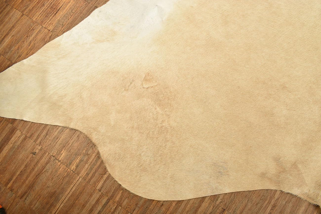 generisch Kuhfell Beige Natur Fell Teppich ca. 190 x 170 cm echtes Stierfell