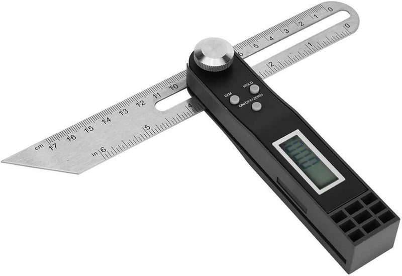 Digitaler T-Winkelmesser Universalwerkzeug T-Schräglehre Winkelmesser Digitaler Goniometer mit LCD-V