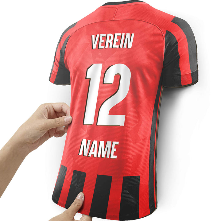 Elbeffekt Trikotlampe für Mailand Fans aus Holz - personalisierbares Geschenk - schenke Dein individ