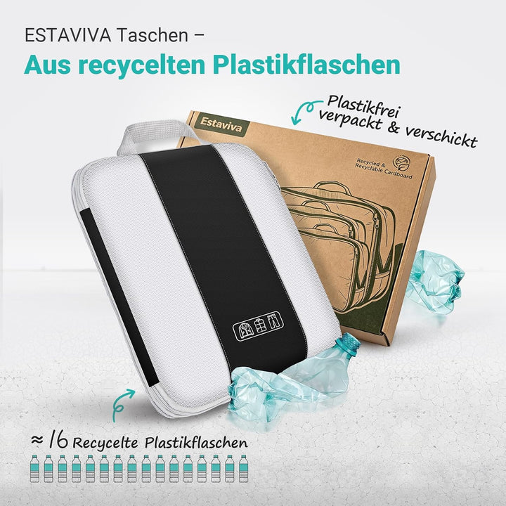 Koffer Organizer mit Kompression, 8 Stück Packing Cubes für Koffer und Rucksack – wasserabweisende P