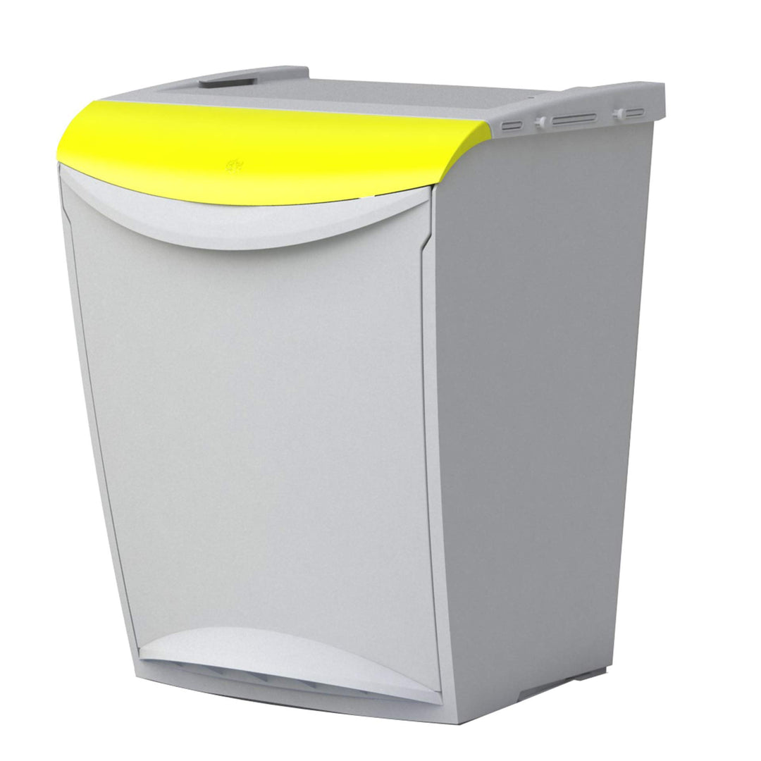 Denox Ecosystem Abfalleimer, 25 l Zentimeter Amarillo y gris Gelb, Gelb