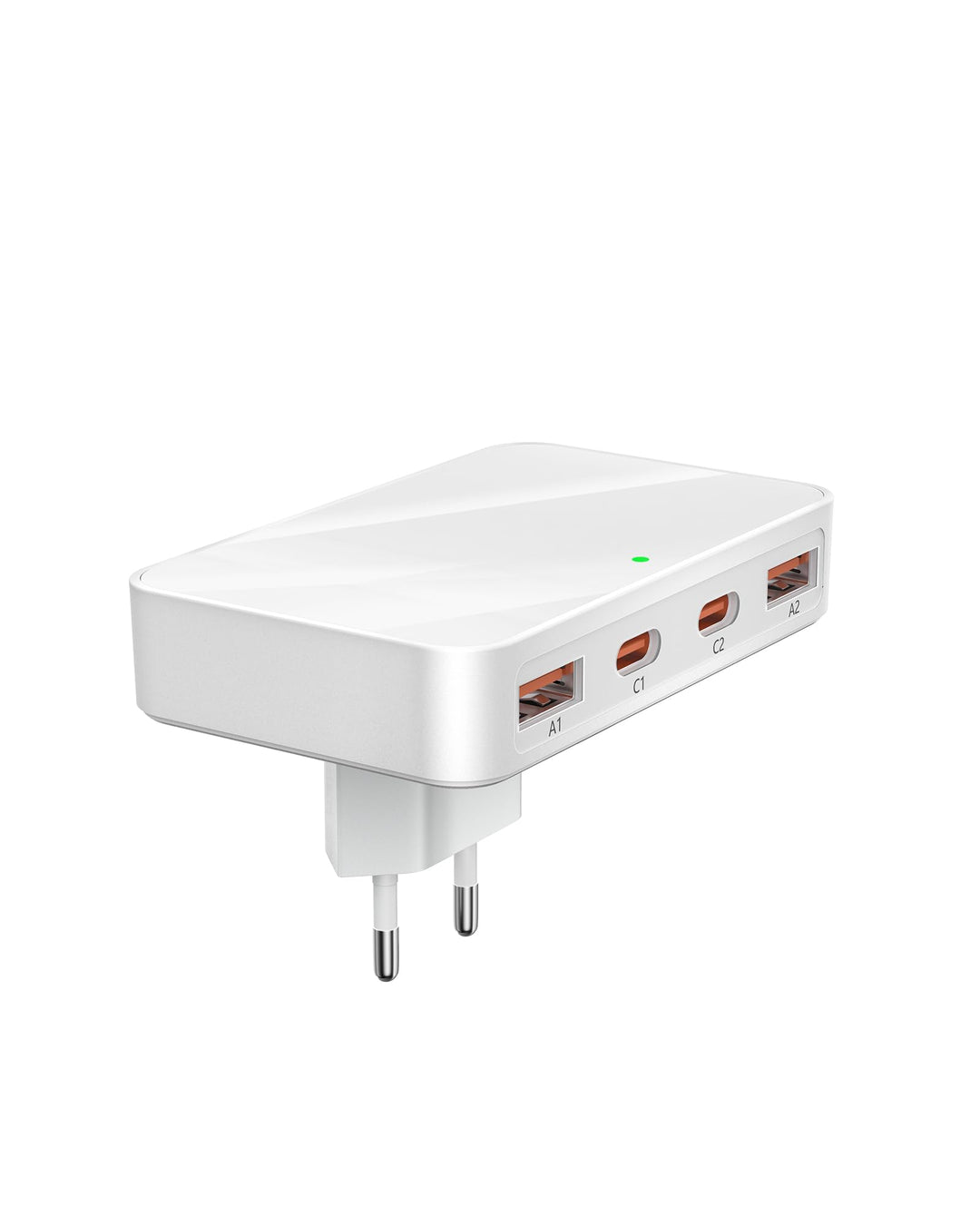 65W USB C Ladegerät Flach,USB Mehrfachstecker Ladestation mit 4 Ports,Reise Schnellladegerät USB C f