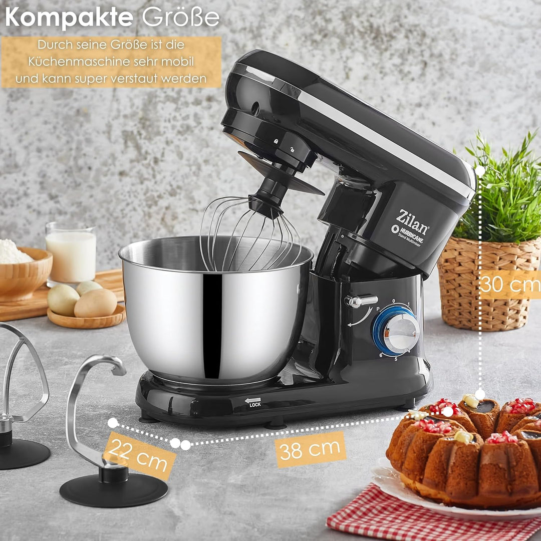 Elektrische Küchenmaschine Rührgeräte & Mixer Knetmaschine zum Backen Teigmaschine Schneebesen Rühr-