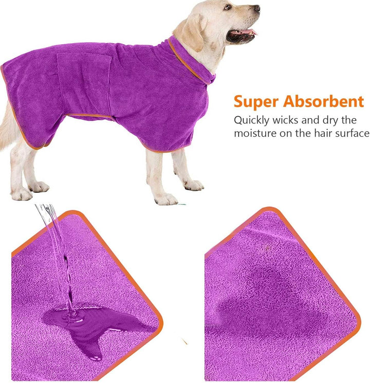 Hundebademantel Bademantel Hund für Kleine Mittelgrosse Grosse Hunde und Katze, Grösse Hunde Bademan