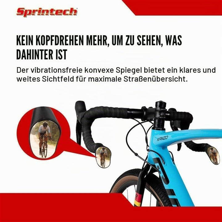Sprintech MI2004 Racing Rennrad Lenker Spiegel Links Schwarz Black, Black