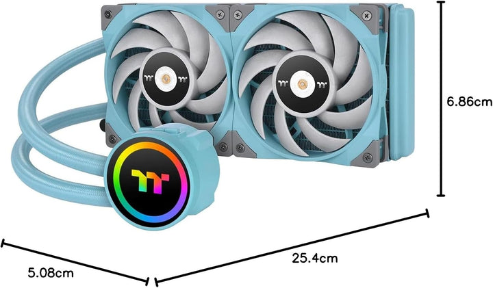 Thermaltake TOUGHLIQUID 240 ARGB Sync All-In-One Turquoise Wasserkühlung | 5V adressierbar | leise 1