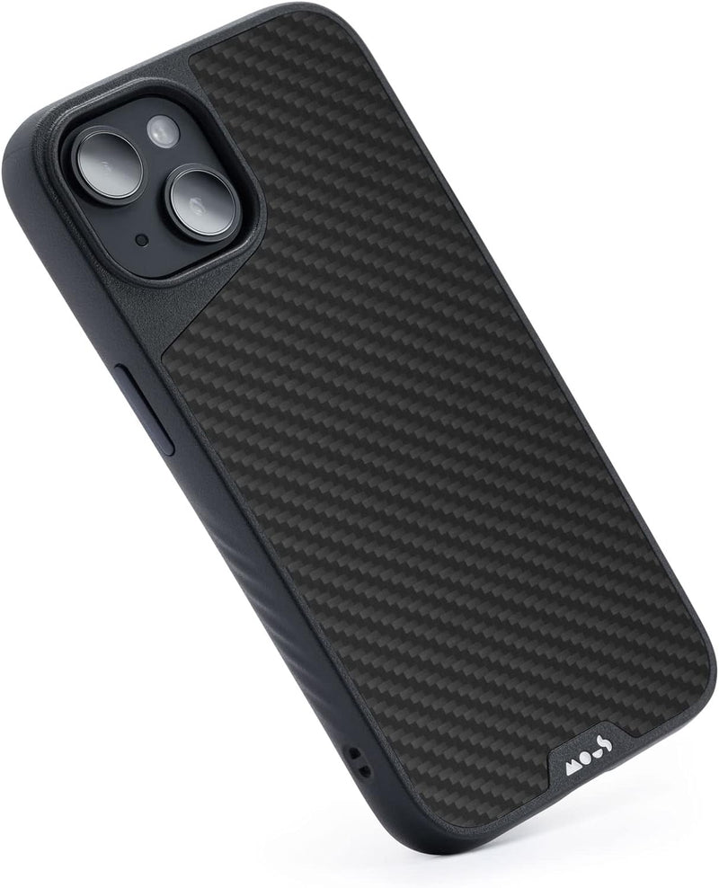 Mous - Hülle für iPhone 14 - Carbonfaser - Limitless 5.0 - Handyhülle iPhone 14 MagSafe-Kompatibel C