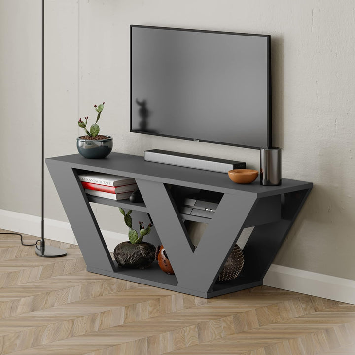 Hocus Picus TV-Einheit für Wohnzimmer bis 55" Fernseher, 110 x 40 x 30 cm, einfache Montage und Rein