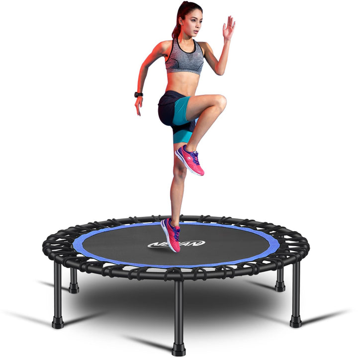 Miuphro Newan - Mini trampolín silencioso de 40 pulgadas, rebote Interior para adultos, Mejor entren