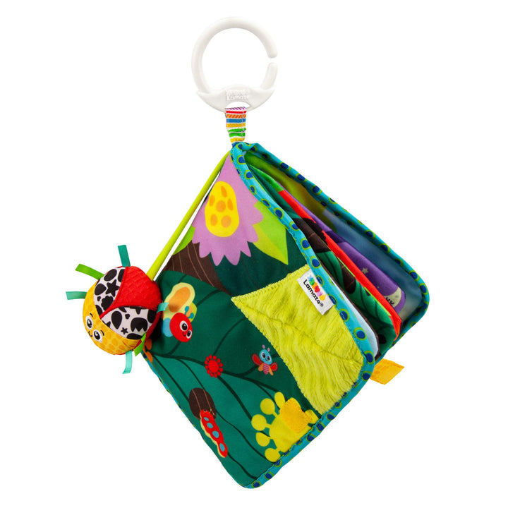TOMY L27385 LAMAZE Bitty Bug Book, Clip on Pram and Pushchair Newborn, Sensory Babies with Colours a