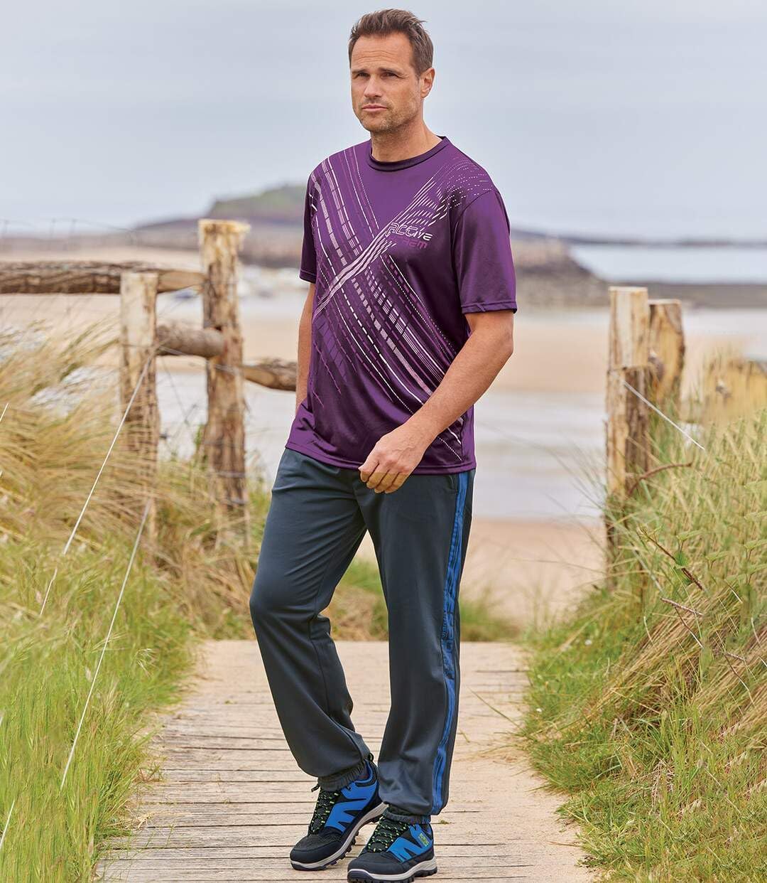 ATLAS FOR MEN - 3er-Pack Herren T-Shirts - Rundhalsausschnitt - Kurze Ärmel - Verfügbar in grossen G