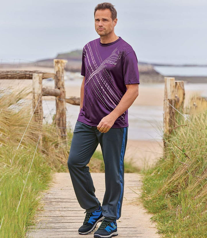 ATLAS FOR MEN - 3er-Pack Herren T-Shirts - Rundhalsausschnitt - Kurze Ärmel - Verfügbar in grossen G