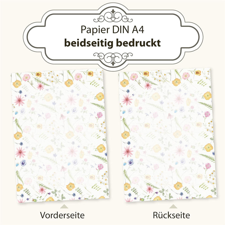 Flora-Bianca Briefpapier 500 Blatt Papier DIN A4 beidseitig floral Natur nachhaltig für Frauen Schre