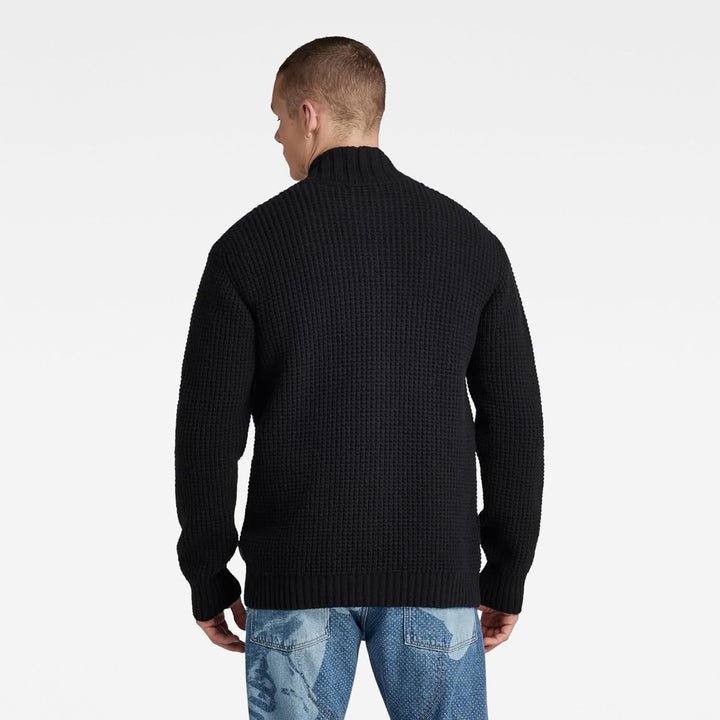 G-STAR RAW Herren Chunky Zip Cardigan Knits XL Schwarz (Dk Black D23533-d170-6484), XL Schwarz (Dk B