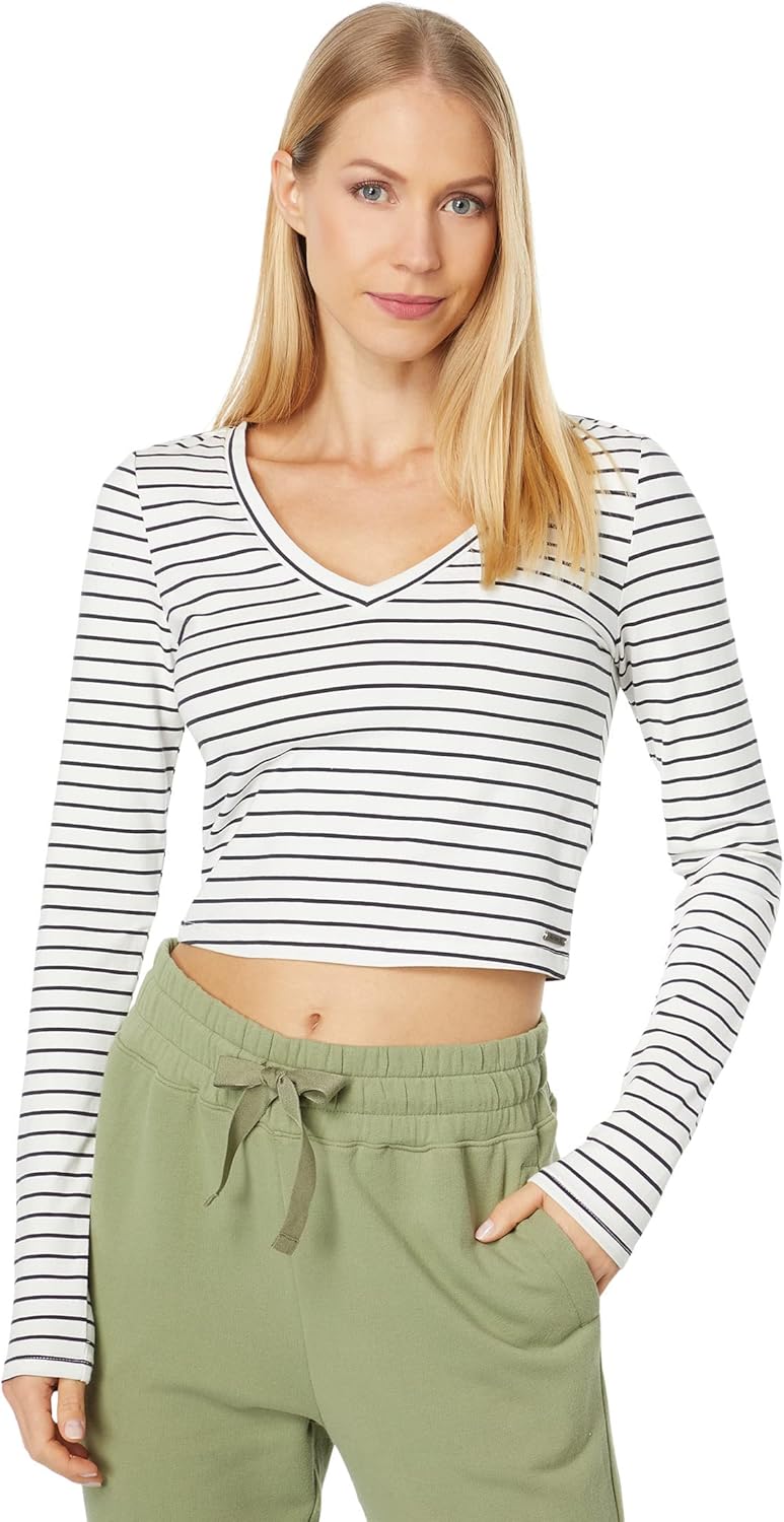 Hurley Damen Sophie Fitte Tee T-Shirt XS Feeder Stripe, XS Feeder Stripe