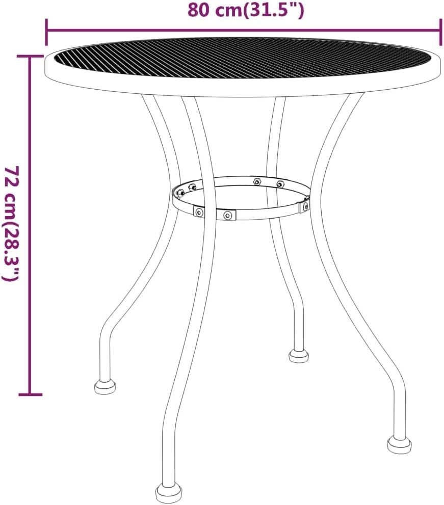 vidaXL Gartentisch Beistelltisch Gartenmöbel Bistrotisch Garten Esstisch Tisch Campingtisch Balkonti