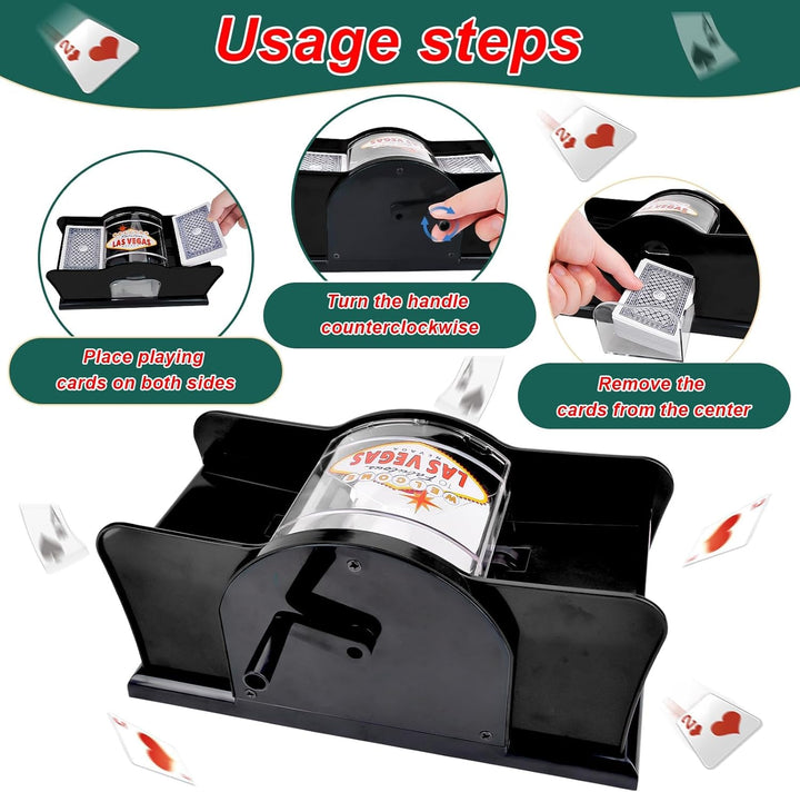 Kartenmischmaschine, Manual Card Shuffler 2 Deck With Hand Crank, Mischmaschine Karten Kartenmischer