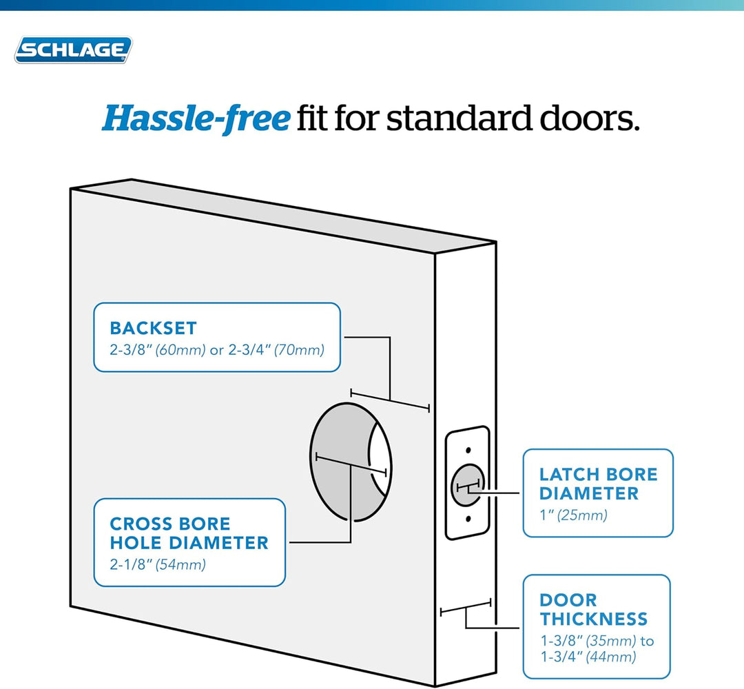 SCHLAGE B60N626 Deadbolt with Standard Trim Keyed 1 Side, Highest Residential Security, Satin Chrome