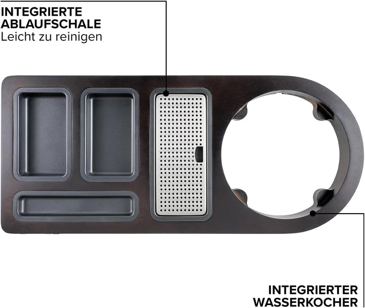 Corby Buckingham Standard Willkommenstablett (Dunkles Holz), Dunkles Holz