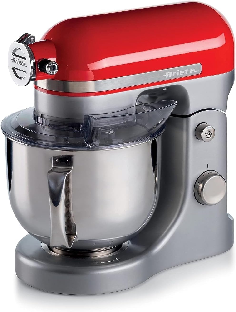 Ariete Moderna Standmixer mit 1600 Watt, Silberrot