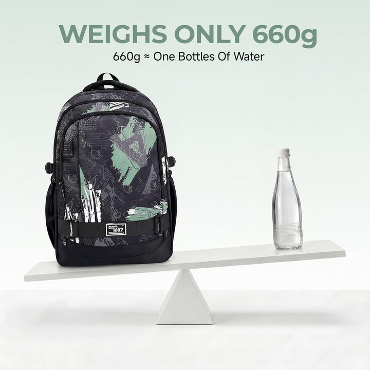 Amythe Schulrucksack Jungen Teenager, Rucksack Schule Gymnasium Oberstufe Schulranzen mit Trolley-Gu