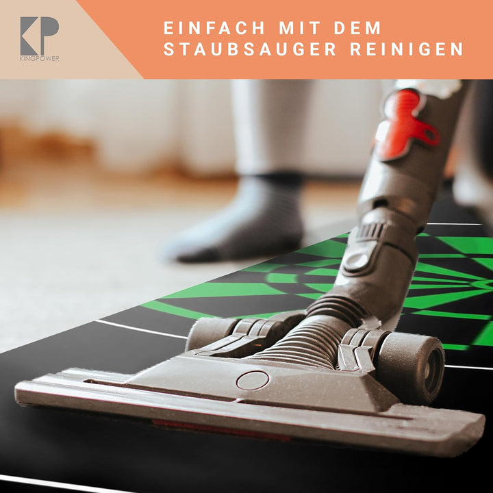Kingpower Dartteppich mit Abwurflinie, Dart Zubehör mit Motiv, Dartmatte mit Oche, pflegeleichter Te