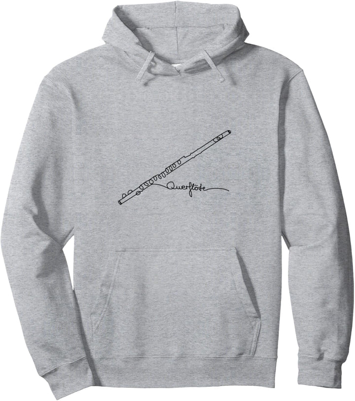 Querflöte One-Line Musiker Design Blas-Orchester Flötisten Pullover Hoodie