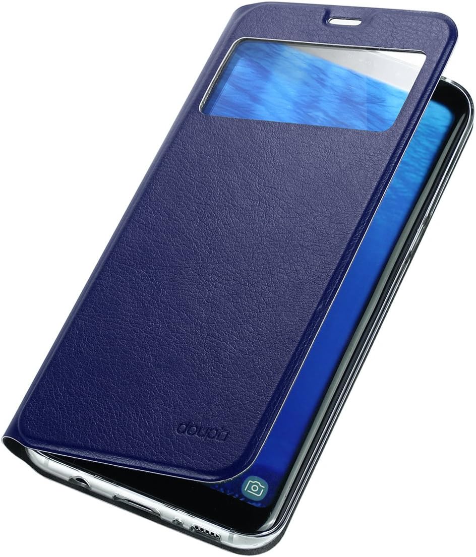 doupi FlipCase für Samsung Galaxy S8 Plus, Deluxe Schutzhülle mit Sichtfenster Magnet Verschluss Kla