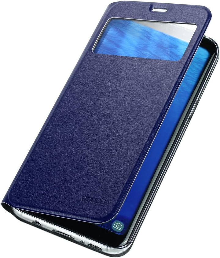 doupi FlipCase für Samsung Galaxy S8 Plus, Deluxe Schutzhülle mit Sichtfenster Magnet Verschluss Kla