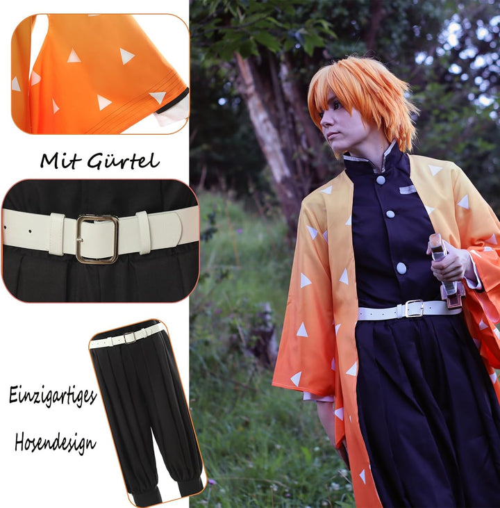 CR ROLECOS Demon Kanroji Mitsuri Cosplay Kostüm Tanjirou Giyuu Vollständiger Kostüm Anime Tokitou Mu