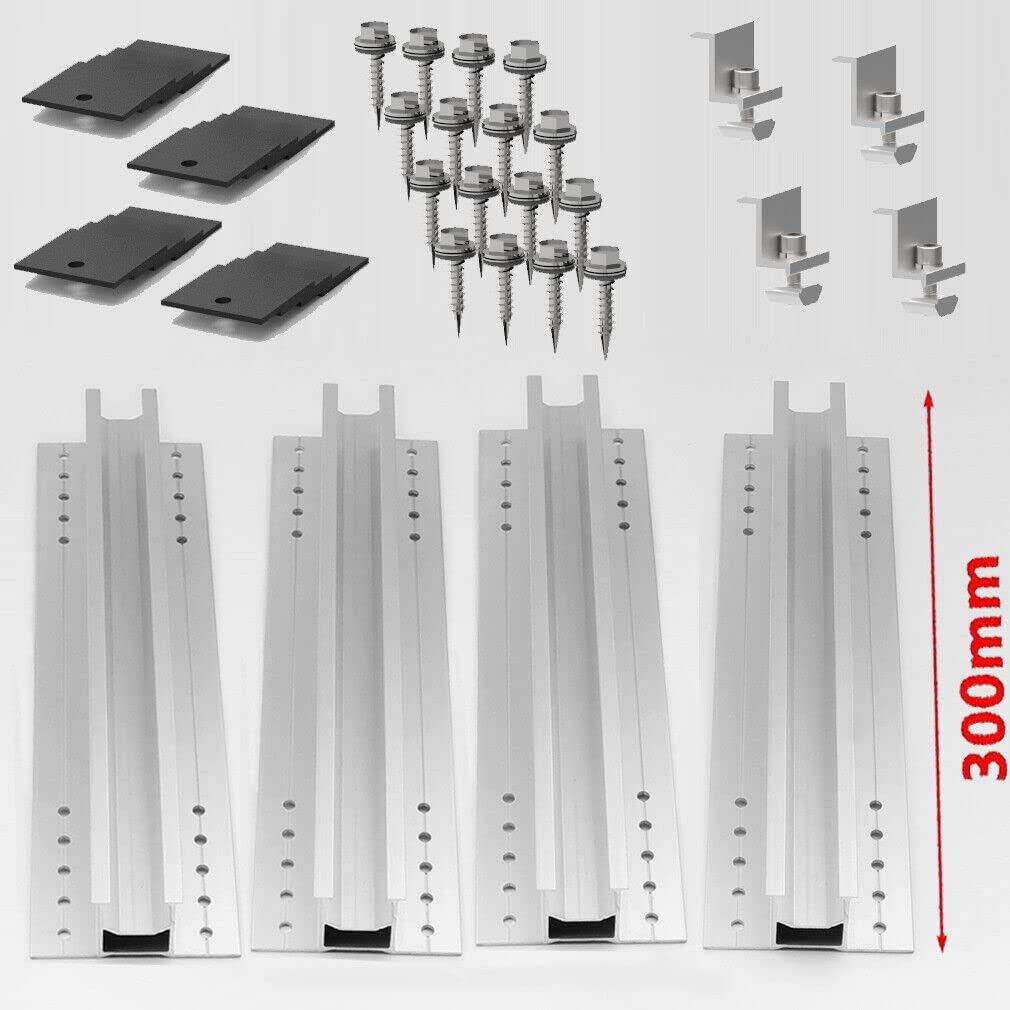 Solarmodul Halterung, Solarpanel Alu Befestigungssystem Trapezblech Photovoltaik Befestigungsschiene