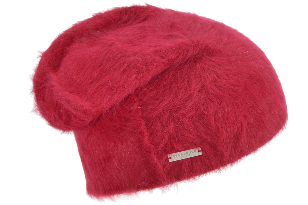 Seeberger Angora Beanie Angoramütze Wintermütze Oversize Mütze Damenmütze Wintermütze Beanie Long Be