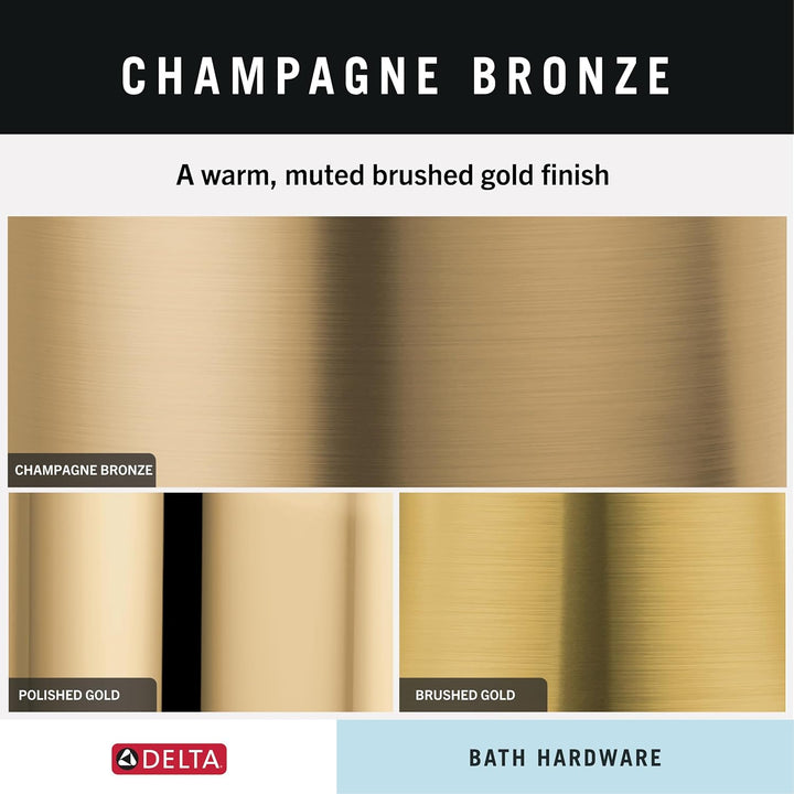 Delta Faucet 41550-CZ Moderner Taschentuchhalter/Assist-Bar, Champagnerbronzefarben Champagner Bronz