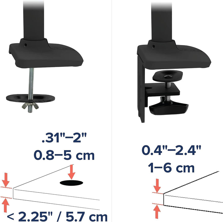ERGOTRON LX Monitor Halterung in Schwarz, Tischbefestigung – Monitor Arm mit patentierter CF-Technol