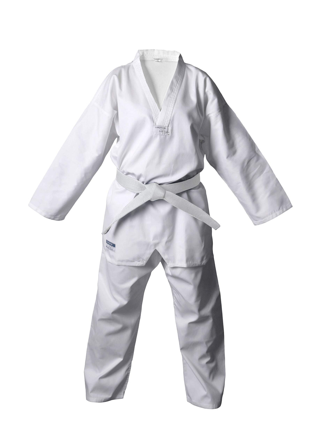 DEPICE Taekwondo-Anzug Kibon mit weissem Revers inkl. Gürtel 190 cm, 190 cm