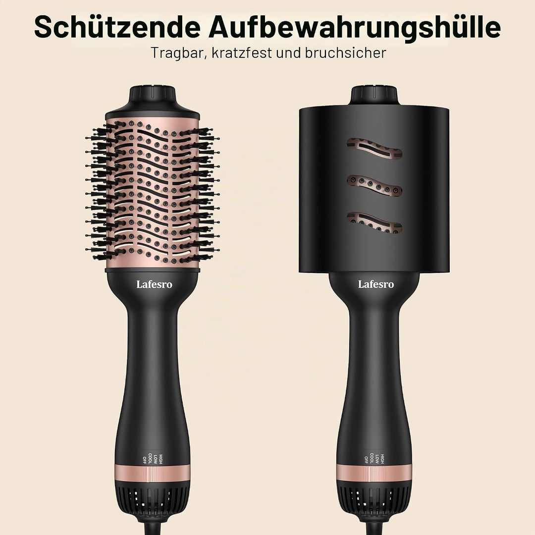 Haartrocknerbürste, Heissluftbürste | Ionische Keramik-ovaler Behälter (60 mm) | Negativ-Ionen-Anti-