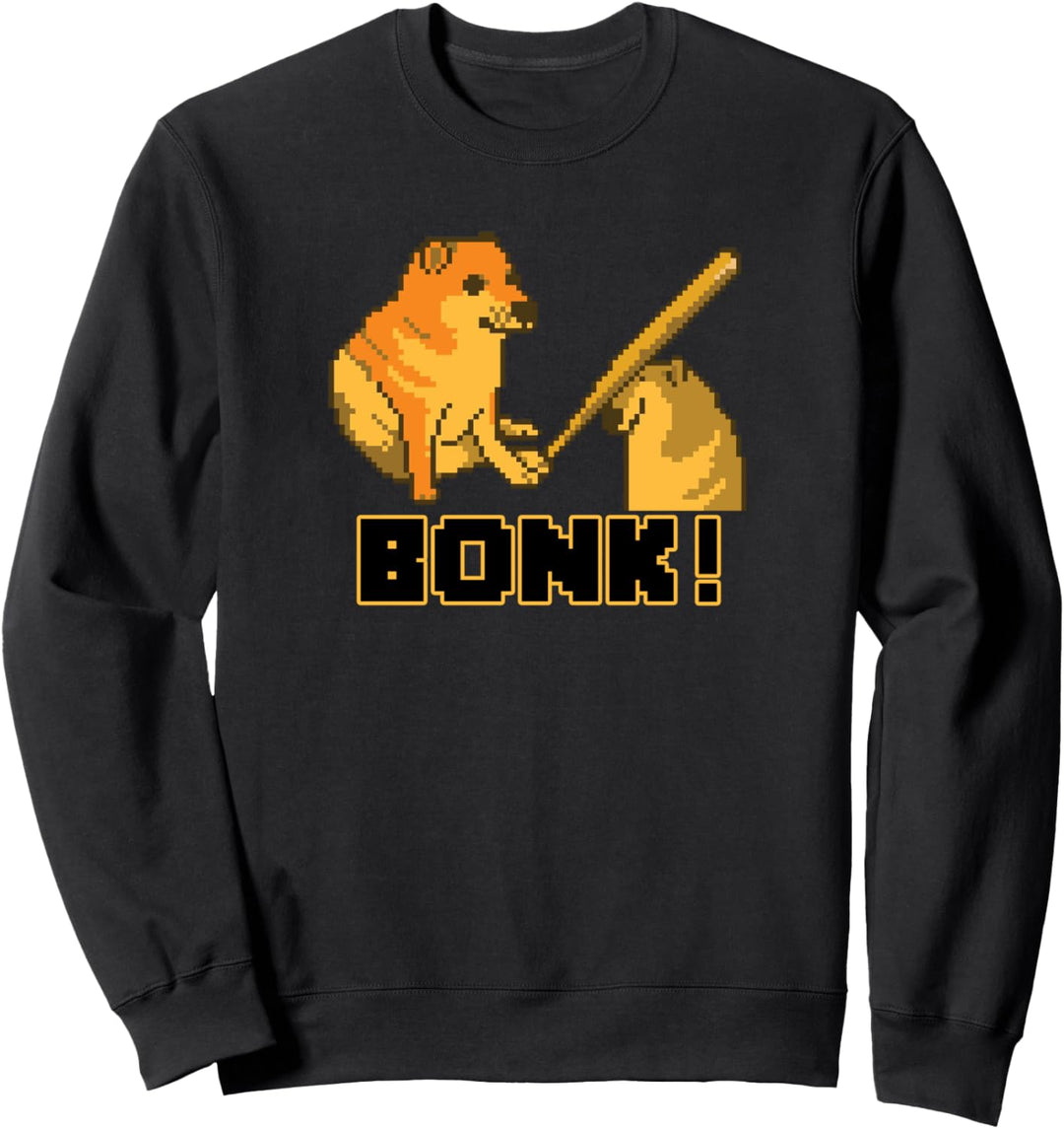 Pixel Art Cheems Bonk Meme Sweatshirt