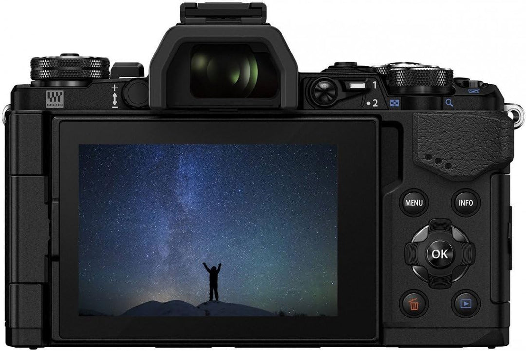 Olympus OM-D E-M5 Mark II Kit, Micro Four Thirds Systemkamera (16.1 Megapixel, 5-Achsen Bildstabilis