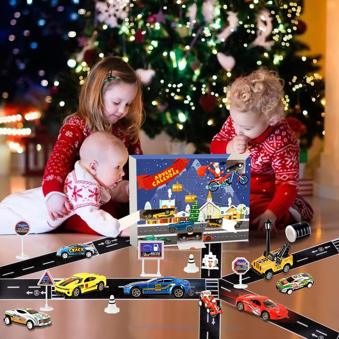 Humairc Auto Adventskalender 2023 Kinder, Adventskalender Rennwagen Jungen 24 Rennwagen Rennautos We