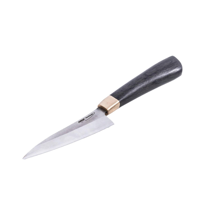 Pirge Handmade X KROP Küchenmesser | 11 cm Gemüsemesser | 60 HRC Edelstahl, 1500 Jahre altem Mooreic