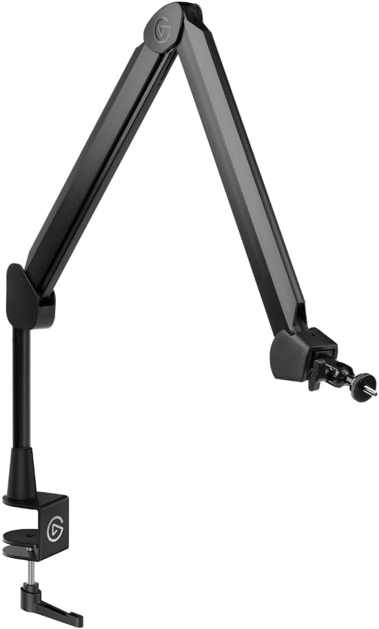 Elgato Wave Mic Arm - Streaming Boom mit Kabelkanälen für einen sauberen Arbeitsplatz, Tischklemme,