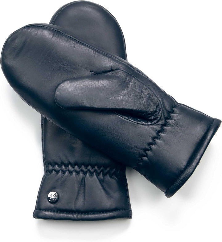 Fäustlinge aus reinem Merino Lammfell und robustem Lammnappa Leder, Touchscreen-fähig, Damen, Lammfe