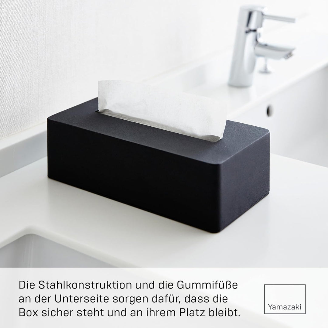 Tissue case - Tower - black Schwarz, Schwarz