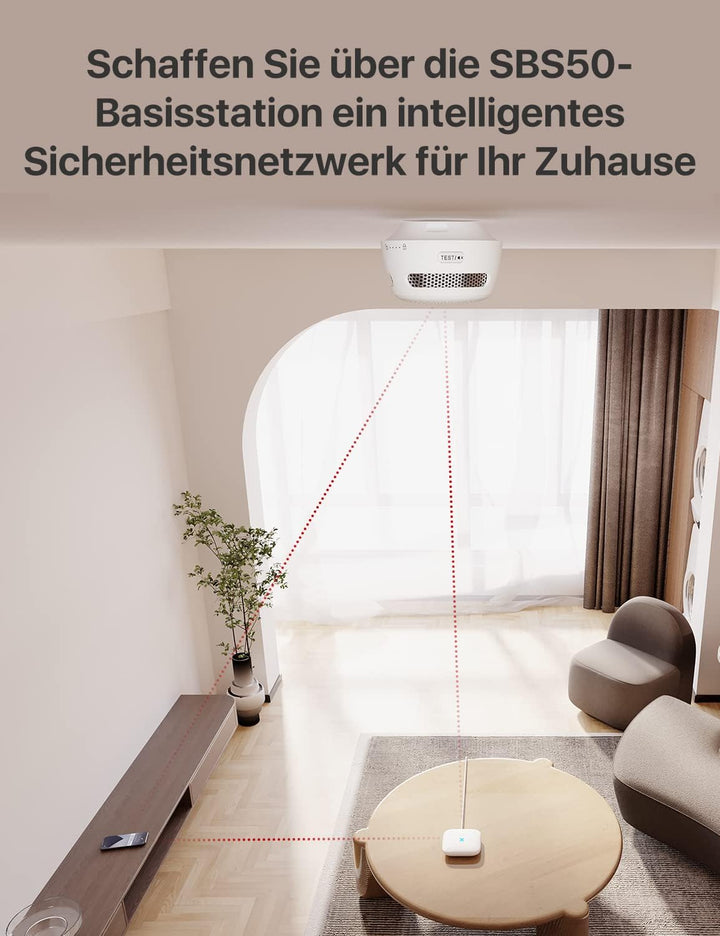 X-Sense Smart Home-Basisstation – Kompaktes Design, erfordert 2,4-GHz-WLAN, mit 2-in-1-Taste für Stu