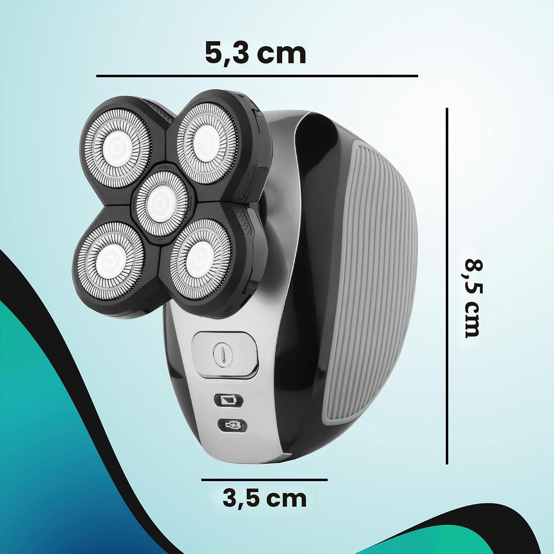 Retoo Herrenrasierer Face &amp; Body Rasierer Herren Elektrisch IPX4 – Trimmer &amp; Bodygroomer mit 5 Köpfe